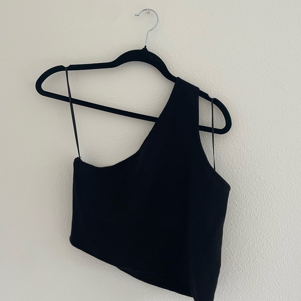 House of Harlow 1960 Asymmetrical Black Tank Top